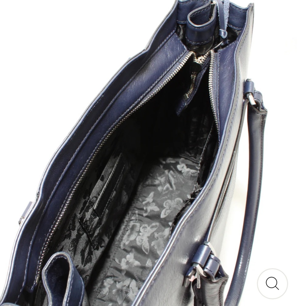 🌻Like New Rebecca Minkoff Side Zip  Regan Crossbody Mini Tote Bag  Navy Blue - Picture 6 of 7